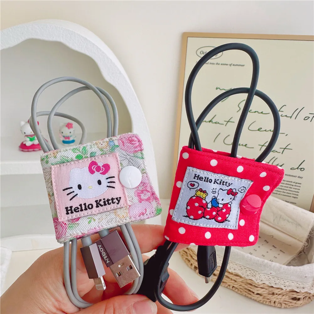 Tippet Line - Anime Hello Kitty Fabric Data Cable